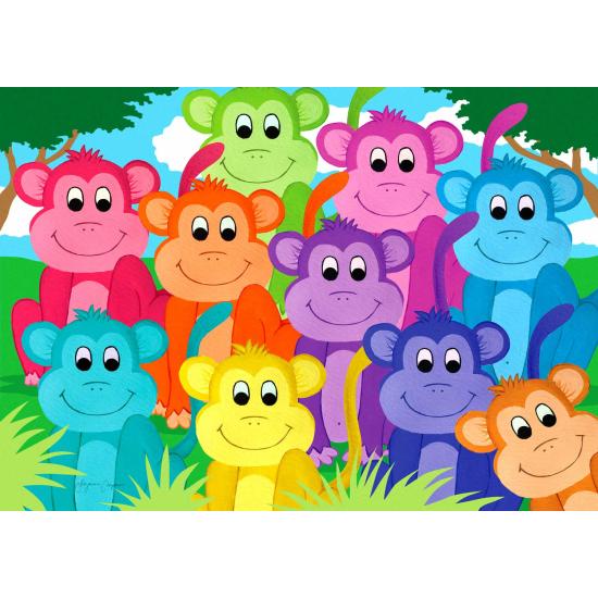 Puzzle Enjoy Rainbow Monkeys mit 1000 Teilen