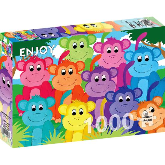 Puzzle Enjoy Rainbow Monkeys mit 1000 Teilen