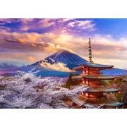 Puzzle Genießen Sie den Berg Fuji im Frühling, Japan mit 1000 Te