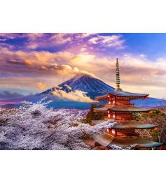 Puzzle Genießen Sie den Berg Fuji im Frühling, Japan mit 1000 Te