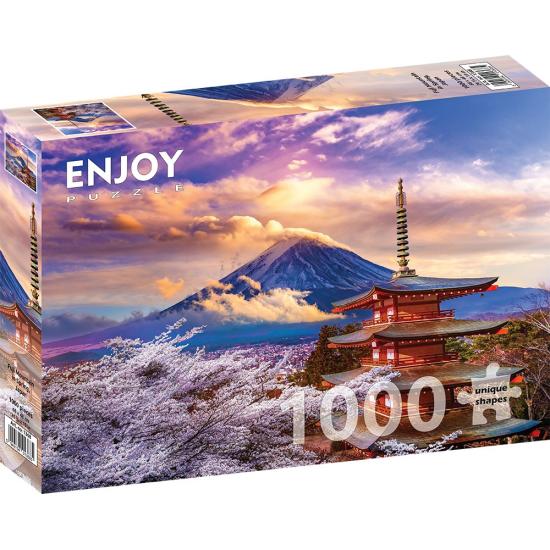Puzzle Genießen Sie den Berg Fuji im Frühling, Japan mit 1000 Te