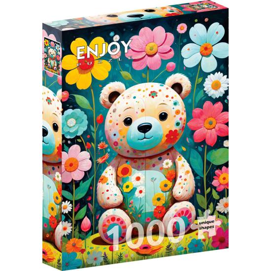 Puzzle Enjoy Blume Teddybär 1000 Teile