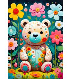 Puzzle Enjoy Blume Teddybär 1000 Teile