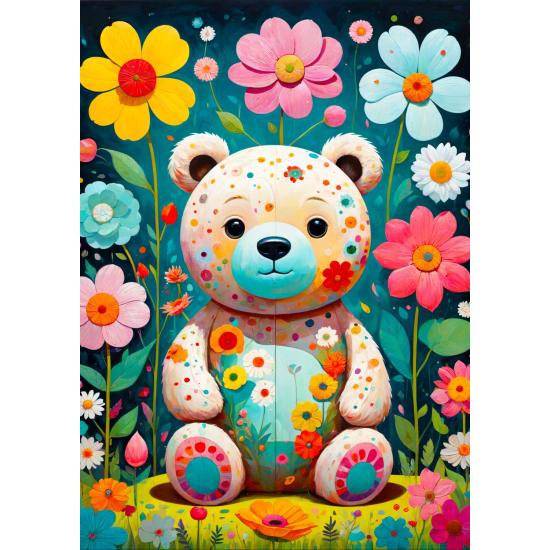 Puzzle Enjoy Blume Teddybär 1000 Teile