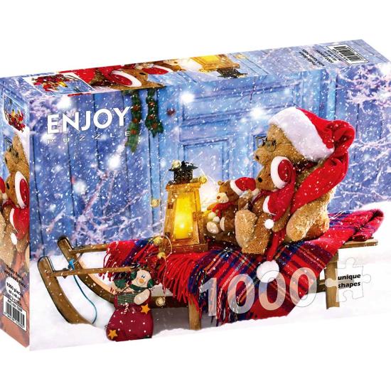 Puzzle „Genießen Sie die Teddybären des Weihnachtsmanns“ mit 100