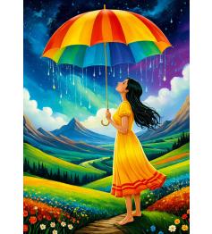 Puzzle Enjoy Regenbogen-Regenschirm 1000 Teile