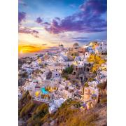 Genießen Sie den Sonnenuntergang über Santorini. Puzzle 1000 Tei