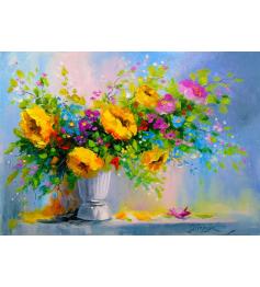 Puzzle „Enjoy Bouquet mit gelben Blumen“ aus 1000 Teilen