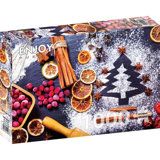 Puzzle Genießen Sie den Weihnachtsbaum in der Küche 1000 Teile