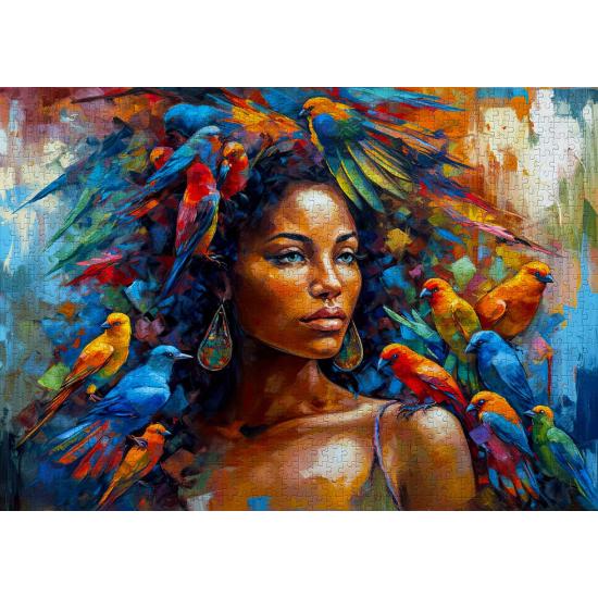 Puzzle Enjoy Federkönigin 1000 Teile