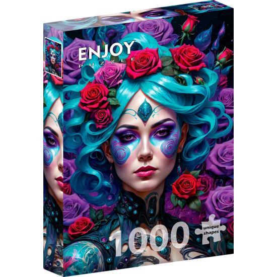 Puzzle Enjoy Gothic Blumen Porträt 1000 Teile Puzzle Enjoy Gothic Blumen Porträt 1000 Teile
