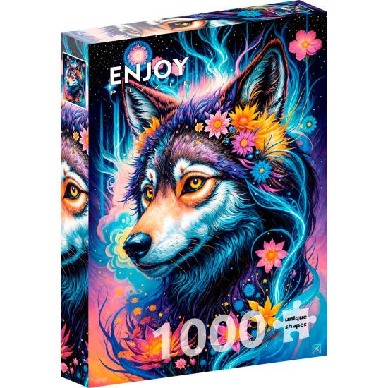 Puzzle Enjoy Magisches Wolfsporträt 1000 Teile