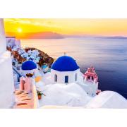 Genießen Sie das Puzzle „Sonnenaufgang über Santorini“ mit 1000