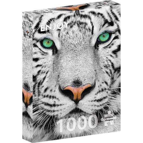 Genießen Sie das 1000-teilige Puzzle „Sibirischer weißer Tiger“.