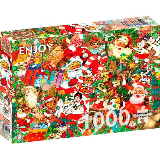Puzzle „Genießen Sie ein Vintage-Weihnachtsfest“ mit 1000 Teilen Puzzle „Genießen Sie ein Vintage-Weihnachtsfest“ mit 1000 Teilen