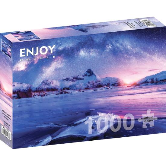 Puzzle „Genieße die Milchstraße über der Insel Lofoten, Norwegen