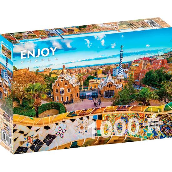 Puzzle Genießen Sie die Aussicht vom Park Güell, Barcelona mit 1