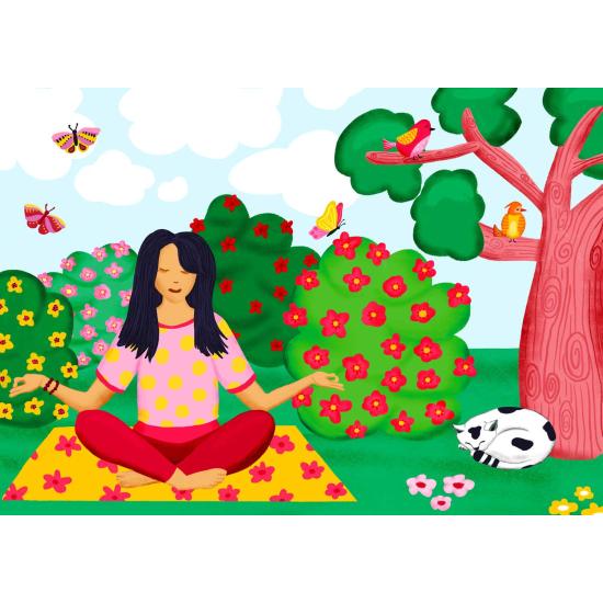 Genießen Sie das 1000-teilige Puzzle „Yoga in the Park“. Genießen Sie das 1000-teilige Puzzle „Yoga in the Park“.