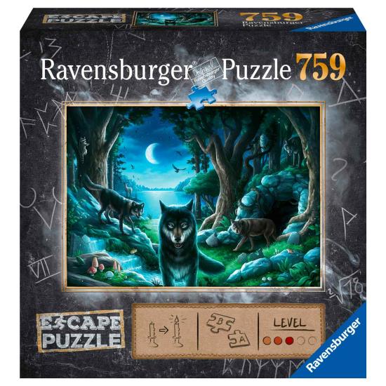 Ravensburger Fluchtpuzzle „Der Wolf“, Packung mit 759 Teilen