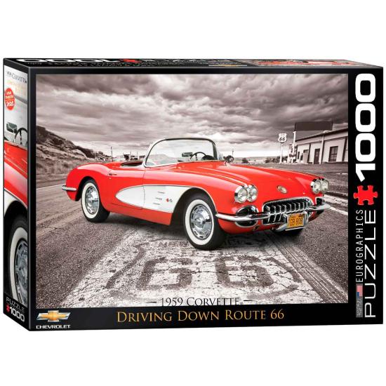 Eurographics 1959 Corvette Route 66 1000-teiliges Puzzle