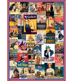 Puzzle Eurographics Plakate des 1. und 2. Weltkrieges von 100