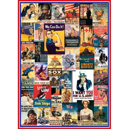 Puzzle Eurographics Plakate des 1. und 2. Weltkrieges von 100