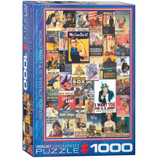 Puzzle Eurographics Plakate des 1. und 2. Weltkrieges von 100