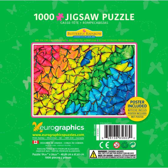 Eurographics Regenbogen der Schmetterlinge-Puzzle, Dose mit 1000