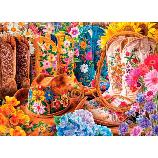 Puzzle Eurographics Cowgirl-Stiefel 1000 Teile