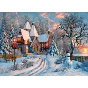 Eurographics Puzzle Landhaus zu Weihnachten 1000 Teile