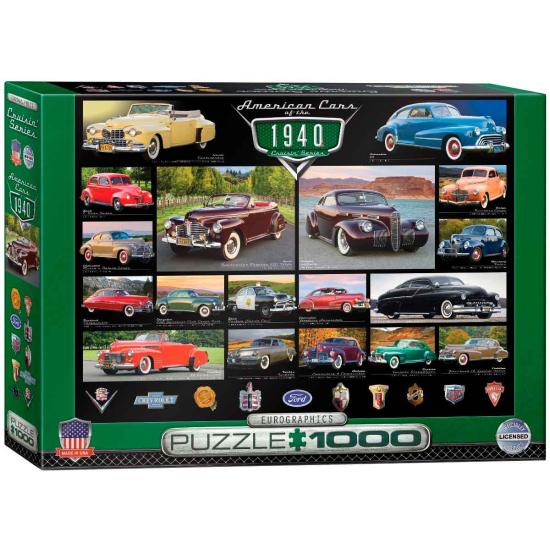 Eurographics 1940er Jahre American Cars Puzzle, 1000 Teile