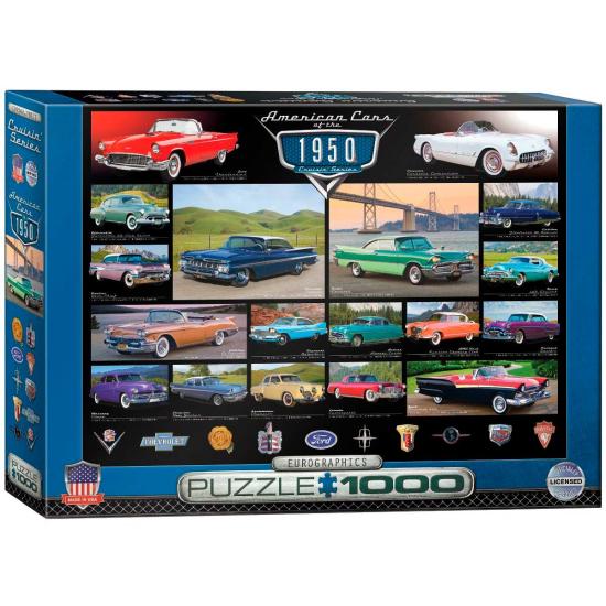 Eurographics 1950er Jahre American Cars Puzzle, 1000 Teile