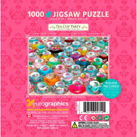 Puzzle Eurographics Teetassen-Kollektion, Dose mit 1000 Teilen