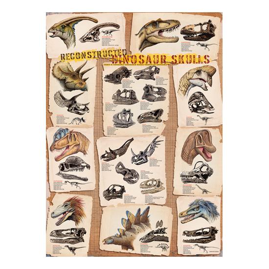 Puzzle Eurographics Rekonstruierte Dinosaurierschädel von 100