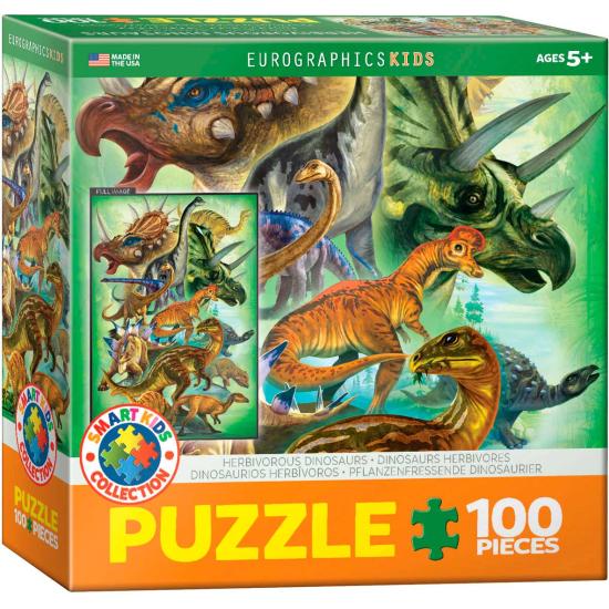 Eurographics Pflanzenfressende Dinosaurier 100-teiliges Puzzle