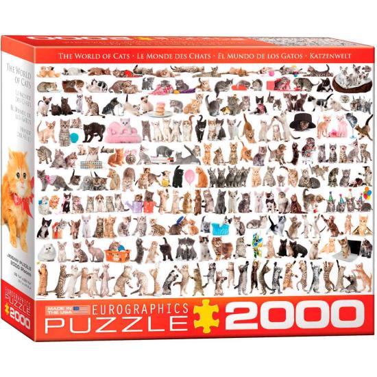 Eurographics Puzzle Die Welt der Katzen 2000 Teile