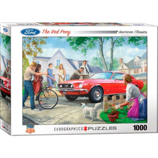 Eurographics Roter Ford Mustang 1000-teiliges Puzzle