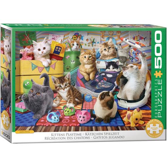 Puzzle Eurographics Spielzeit Für Kätzchen XXL 500 Teile