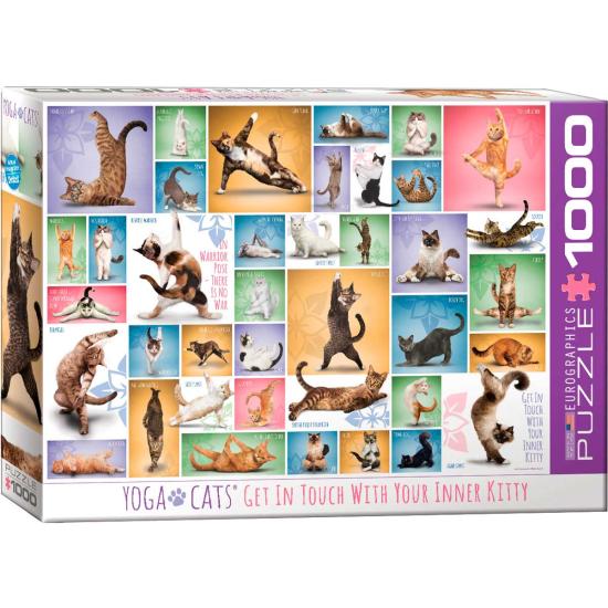 Eurographics Puzzle Yoga Cats 1000 Teile