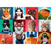 Eurographics Puzzle Lustige Katzen 1000 Teile