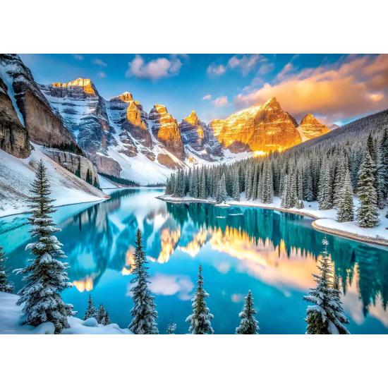 Puzzle Eurographics Der Moraine-See Im Winter 1000 Teile