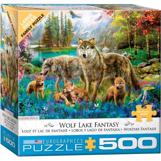 Eurographics Wölfe und Fantasy Lake Puzzle 500 Teile