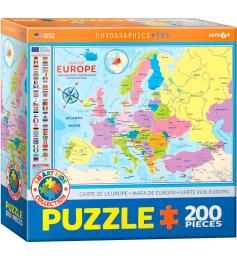 Eurographics Puzzle Karte von Europa 200 Teile
