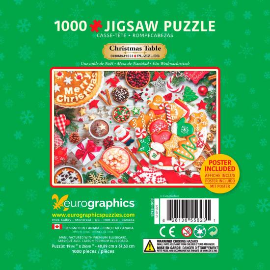 Puzzle Eurographics Weihnachtstisch, Dose mit 1000 Teilen