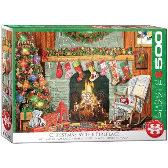 Eurographics Puzzle Weihnachten am Kamin XXL mit 500 Teilen