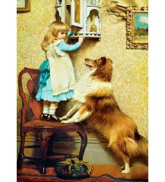 Eurographics Puzzle Mädchen und ihr Sheltie 1000 Teile