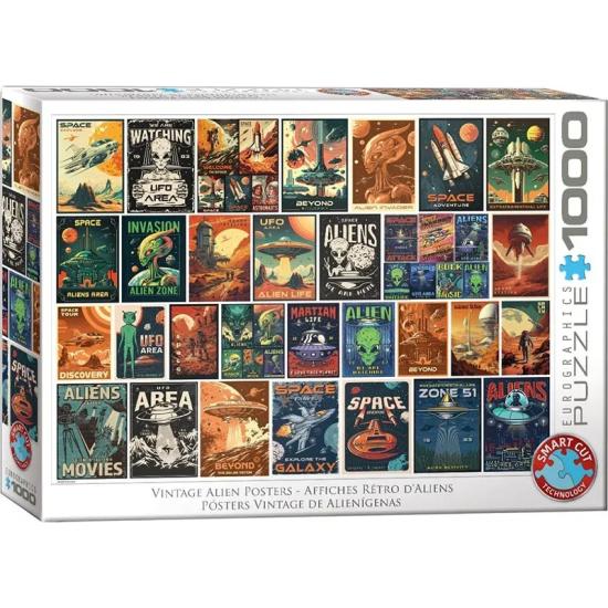 Puzzle Eurographics Vintage Alien Poster 1000 Teile