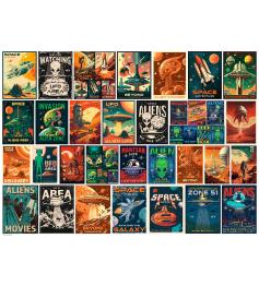 Puzzle Eurographics Vintage Alien Poster 1000 Teile