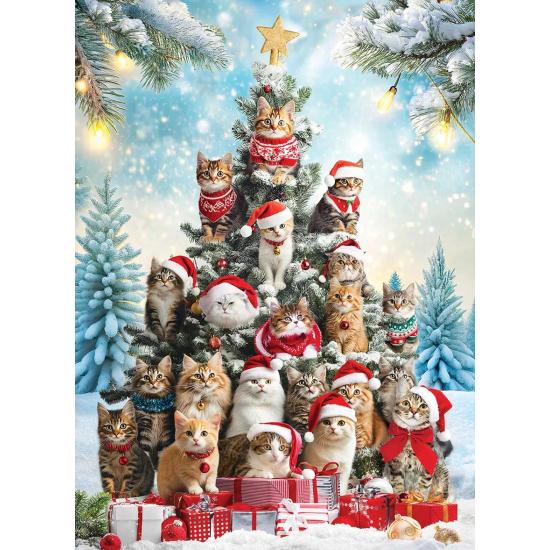Puzzle Eurographics Katzenweihnachtsbaum 1000 Teile