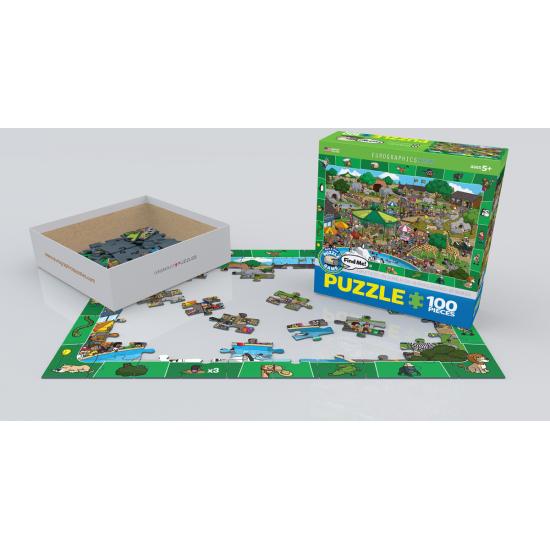 Eurographics Puzzle Ein Tag im Zoo 100 Teile